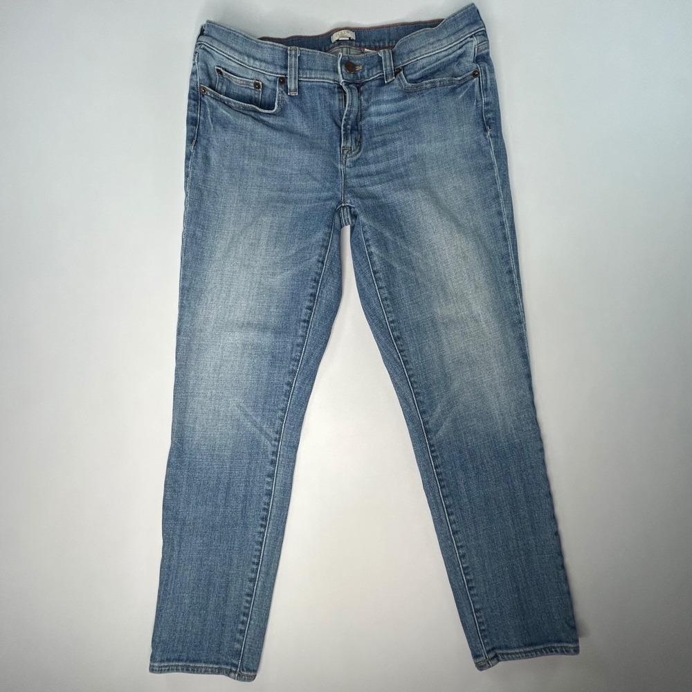 J.Crew Womens Toothpick Jeans 29 Blue Stretch Skinny Slim Ankle Denim